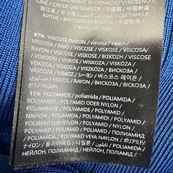 Marciano By Guess Elena Strapless Bandage Dress Blue Peplum Bodycon‎ Sz 6  EU 42 - Picture 14 of 14